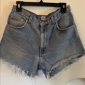Calvin Klein Blue Frayed Jean Shorts